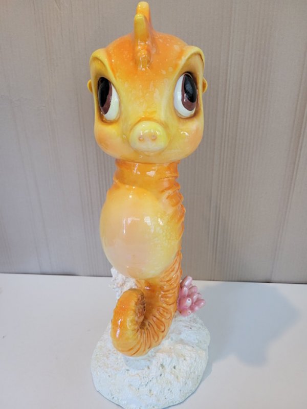 Preview: Gloss Seepferd groß, gelb